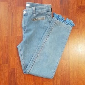MAC Skinny Tassels Ankle Zip Jeans Size 27 Boho